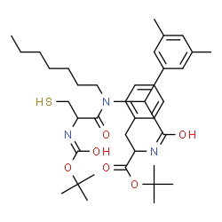 ChemSpider 2D Image | 2-Methyl-2-propanyl N-{(3,5-dimethylphenyl)[heptyl(N-{[(2-methyl-2-propanyl)oxy]carbonyl}cysteinyl)amino]acetyl}phenylalaninate | C38H57N3O6S
