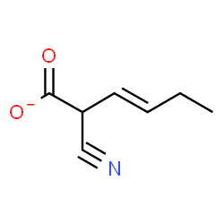 ChemSpider 2D Image | 2-cyano-3-hexenoate | C7H8NO2