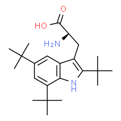 ChemSpider 2D Image | 2,5,7-Tris(2-methyl-2-propanyl)-L-tryptophan | C23H36N2O2