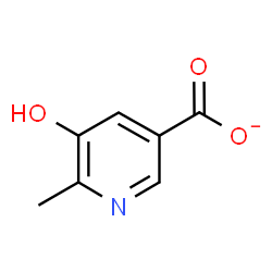 ChemSpider 2D Image | 5-Hydroxy-6-methylnicotinate | C7H6NO3