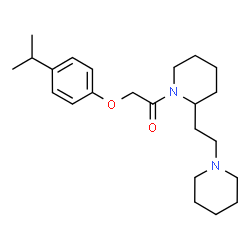 ChemSpider 2D Image | 2-(4-Isopropylphenoxy)-1-{2-[2-(1-piperidinyl)ethyl]-1-piperidinyl}ethanone | C23H36N2O2