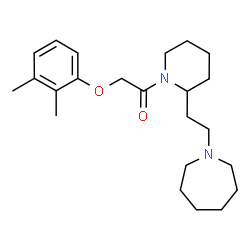 ChemSpider 2D Image | 1-{2-[2-(1-Azepanyl)ethyl]-1-piperidinyl}-2-(2,3-dimethylphenoxy)ethanone | C23H36N2O2