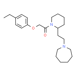 ChemSpider 2D Image | 1-{2-[2-(1-Azepanyl)ethyl]-1-piperidinyl}-2-(4-ethylphenoxy)ethanone | C23H36N2O2