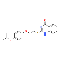 ChemSpider 2D Image | 2-{[2-(4-isopropoxyphenoxy)ethyl]sulfanyl}-3H-quinazolin-4-one | C19H20N2O3S