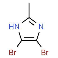 ChemSpider 2D Image | 4,5-Dibromo-2-methylimidazole | C4H4Br2N2
