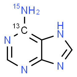 ChemSpider 2D Image | (6-~13~C)-7H-Purin-6-(~15~N)amine | C413CH5N415N