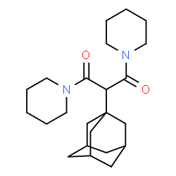 ChemSpider 2D Image | 2-(1-adamantyl)-1,3-dipiperidinopropane-1,3-dione | C23H36N2O2