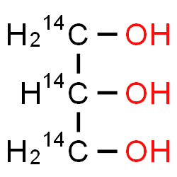 ChemSpider 2D Image | 1,2,3-(~14~C_3_)Propanetriol | 14C3H8O3