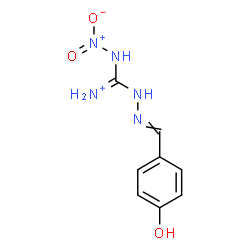 ChemSpider 2D Image | [2-(4-Hydroxybenzylidene)hydrazino](nitroamino)methaniminium | C8H10N5O3