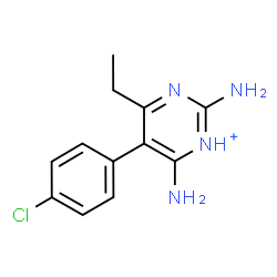 ChemSpider 2D Image | 2,4-Pyrimidinediamine, 5-(4-chlorophenyl)-6-ethyl-, conjugate monoacid | C12H14ClN4