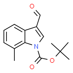 ChemSpider 2D Image | tert-Butyl 3-formyl-7-methyl-1H-indole-1-carboxylate | C15H17NO3
