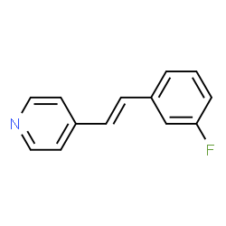 ChemSpider 2D Image | 4-[(E)-2-(3-Fluorophenyl)vinyl]pyridine | C13H10FN