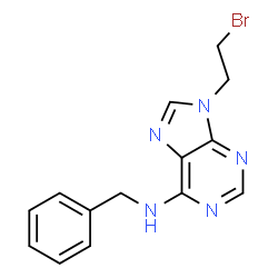 ChemSpider 2D Image | N-benzyl-9-(2-bromoethyl)-9H-purin-6-amine | C14H14BrN5