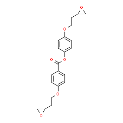 ChemSpider 2D Image | 4-[2-(2-Oxiranyl)ethoxy]phenyl 4-[2-(2-oxiranyl)ethoxy]benzoate | C21H22O6