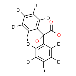 ChemSpider 2D Image | Hydroxy{bis[(~2~H_5_)phenyl]}acetic acid | C14H2D10O3