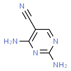ChemSpider 2D Image | 2,4-Diamino-5-pyrimidinecarbonitrile | C5H5N5