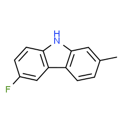 ChemSpider 2D Image | 6-Fluoro-2-methyl-9H-carbazole | C13H10FN