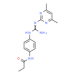 ChemSpider 2D Image | N-{4-[N'-(4,6-dimethylpyrimidin-2-yl)carbamimidamido]phenyl}propanamide | C16H20N6O