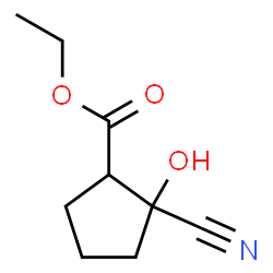 ChemSpider 2D Image | Ethyl 2-cyano-2-hydroxycyclopentanecarboxylate | C9H13NO3