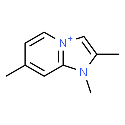 ChemSpider 2D Image | 1,2,7-Trimethyl-1H-imidazo[1,2-a]pyridin-4-ium | C10H13N2