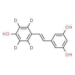 ChemSpider 2D Image | 5-{(E)-2-[4-Hydroxy(~2~H_4_)phenyl]vinyl}-1,3-benzenediol | C14H8D4O3