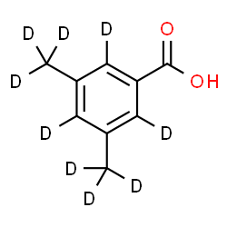 ChemSpider 2D Image | 3,5-Bis[(~2~H_3_)methyl](~2~H_3_)benzoic acid | C9HD9O2