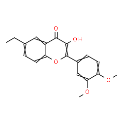 ChemSpider 2D Image | 2-(3,4-DIMETHOXYPHENYL)-6-ETHYL-3-HYDROXYCHROMEN-4-ONE | C19H18O5