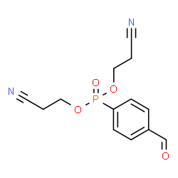 ChemSpider 2D Image | Bis(2-cyanoethyl) (4-formylphenyl)phosphonate | C13H13N2O4P