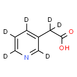 ChemSpider 2D Image | (~2~H_4_)-3-Pyridinyl(~2~H_2_)acetic acid | C7HD6NO2