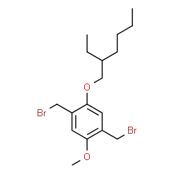 ChemSpider 2D Image | 1,4-Bis(bromomethyl)-2-methoxy-5-(2-ethylhexyloxy)benzene | C17H26Br2O2