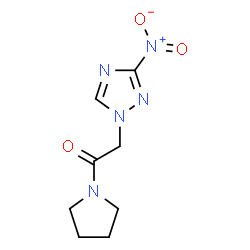 ChemSpider 2D Image | 2-(3-Nitro-[1,2,4]triazol-1-yl)-1-pyrrolidin-1-yl-ethanone | C8H11N5O3
