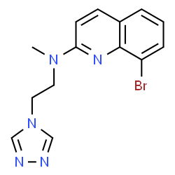ChemSpider 2D Image | 8-Bromo-N-methyl-N-[2-(4H-1,2,4-triazol-4-yl)ethyl]-2-quinolinamine | C14H14BrN5