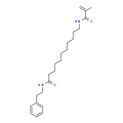ChemSpider 2D Image | 11-(Methacryloylamino)-N-(2-phenylethyl)undecanamide | C23H36N2O2