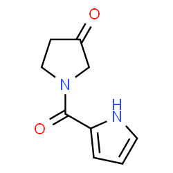 ChemSpider 2D Image | 1-(1H-Pyrrol-2-ylcarbonyl)-3-pyrrolidinone | C9H10N2O2