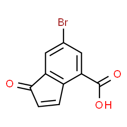 ChemSpider 2D Image | 6-Bromo-1-oxo-1H-indene-4-carboxylic acid | C10H5BrO3