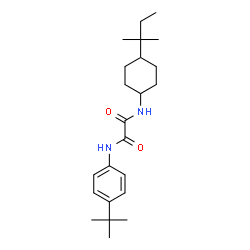 ChemSpider 2D Image | N-[4-(2-Methyl-2-butanyl)cyclohexyl]-N'-[4-(2-methyl-2-propanyl)phenyl]ethanediamide | C23H36N2O2