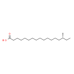 ChemSpider 2D Image | (15R)-15-Methylheptadecanoic acid | C18H36O2