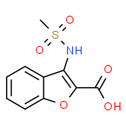 ChemSpider 2D Image | 3-methanesulfonamido-1-benzofuran-2-carboxylic acid | C10H9NO5S