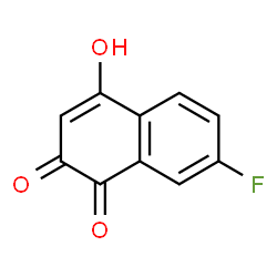 ChemSpider 2D Image | 7-Fluoro-4-hydroxy-1,2-naphthalenedione | C10H5FO3