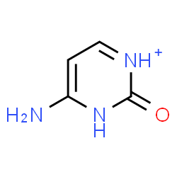 ChemSpider 2D Image | 4-Amino-2-oxo-2,3-dihydropyrimidin-1-ium | C4H6N3O