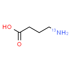 ChemSpider 2D Image | 4-(~13~N)Aminobutanoic acid | C4H913NO2