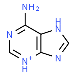ChemSpider 2D Image | 6-Amino-7H-purin-3-ium | C5H6N5