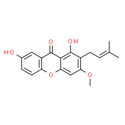 ChemSpider 2D Image | 1,7-Dihydroxy-3-methoxy-2-prenylxanthone | C19H18O5