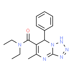 ChemSpider 2D Image | N,N-Diethyl-5-methyl-7-phenyl-1,7-dihydrotetrazolo[1,5-a]pyrimidine-6-carboxamide | C16H20N6O