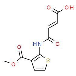 ChemSpider 2D Image | 4-{[3-(methoxycarbonyl)-2-thienyl]amino}-4-oxobut-2-enoic acid | C10H9NO5S
