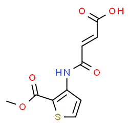 ChemSpider 2D Image | (2E)-4-{[2-(Methoxycarbonyl)-3-thienyl]amino}-4-oxo-2-butenoic acid | C10H9NO5S