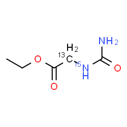 ChemSpider 2D Image | Ethyl N-carbamoyl(2-~13~C,~15~N)glycinate | C413CH10N15NO3