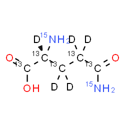 ChemSpider 2D Image | L-Glutamine-13C5,15N2,2,3,3,4,4-d5 | 13C5H5D515N2O3