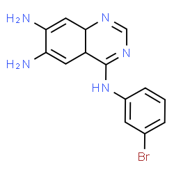 ChemSpider 2D Image | N~4~-(3-Bromophenyl)-4a,8a-dihydro-4,6,7-quinazolinetriamine | C14H14BrN5