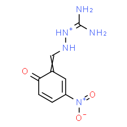 ChemSpider 2D Image | 1-(Diaminomethylene)-2-[(3-nitro-6-oxo-2,4-cyclohexadien-1-ylidene)methyl]hydrazinium | C8H10N5O3